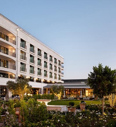 An outside view of the hotel